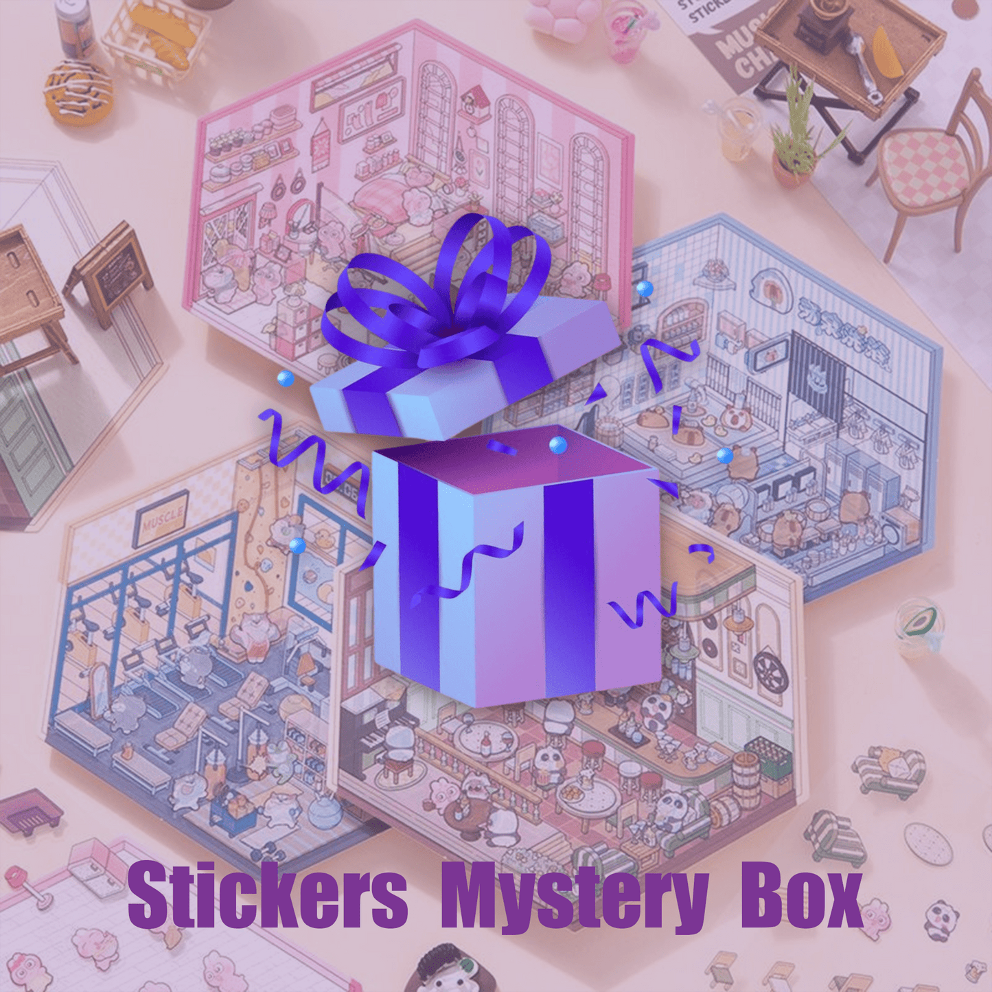 Miniature Stickers Scene Mystery Box - OPICRAFT
