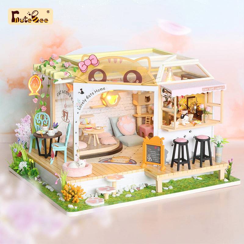BRIVLOX 1: 24 DIY Dollhouse Kit (Cat Coffee Garden) - BRIVLOX | Where Innovation Meets Style!
