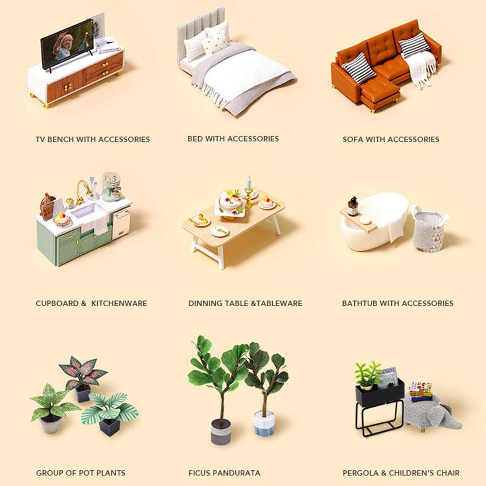 BRIVLOX 1: 24 DIY Dollhouse Kit (Comfortable Life) - BRIVLOX | Where Innovation Meets Style!