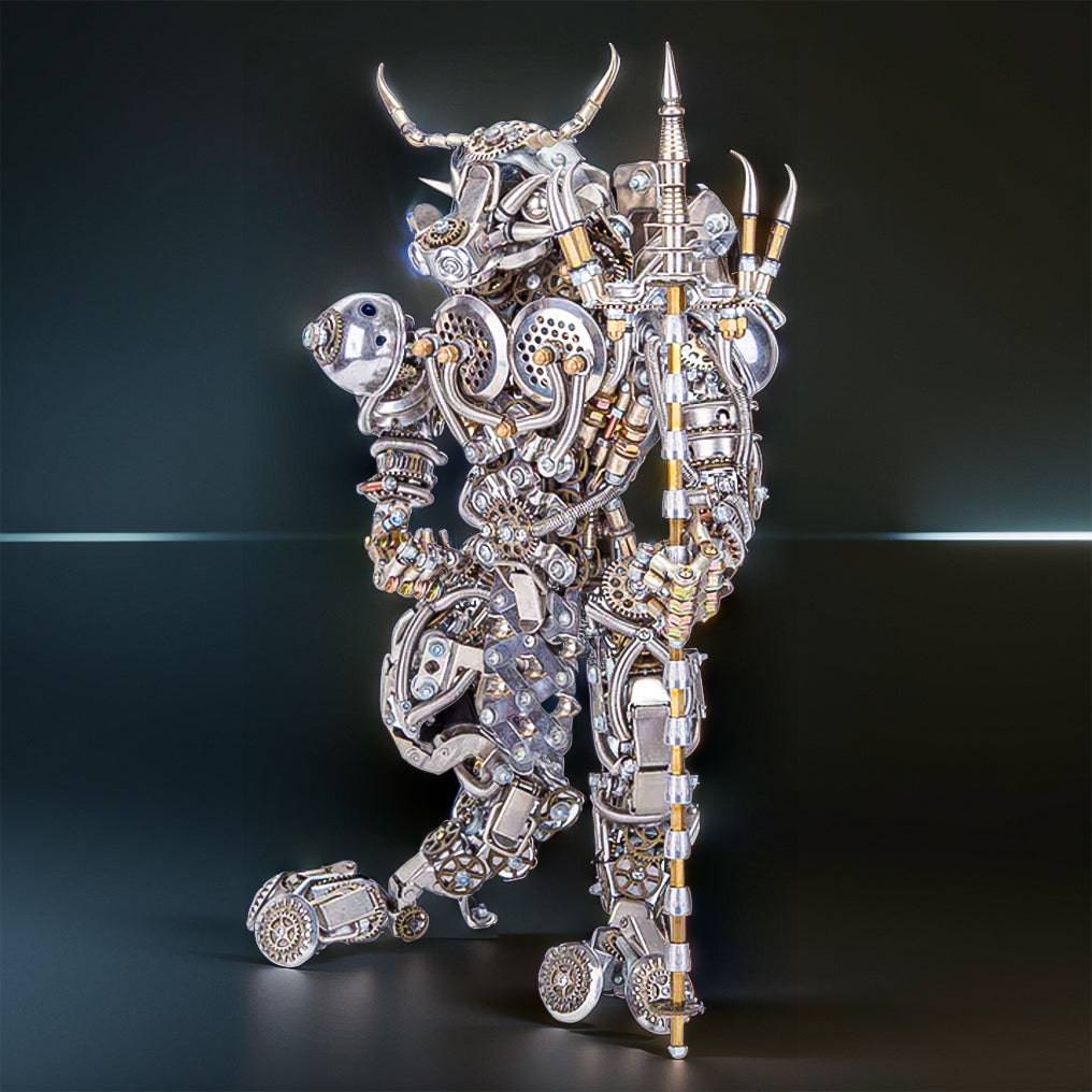Assemble Your Own 3D Metal Mechanical Bull-Headed Demon Figurine - 2500+ High-Quality Pieces! - OPICRAFT
