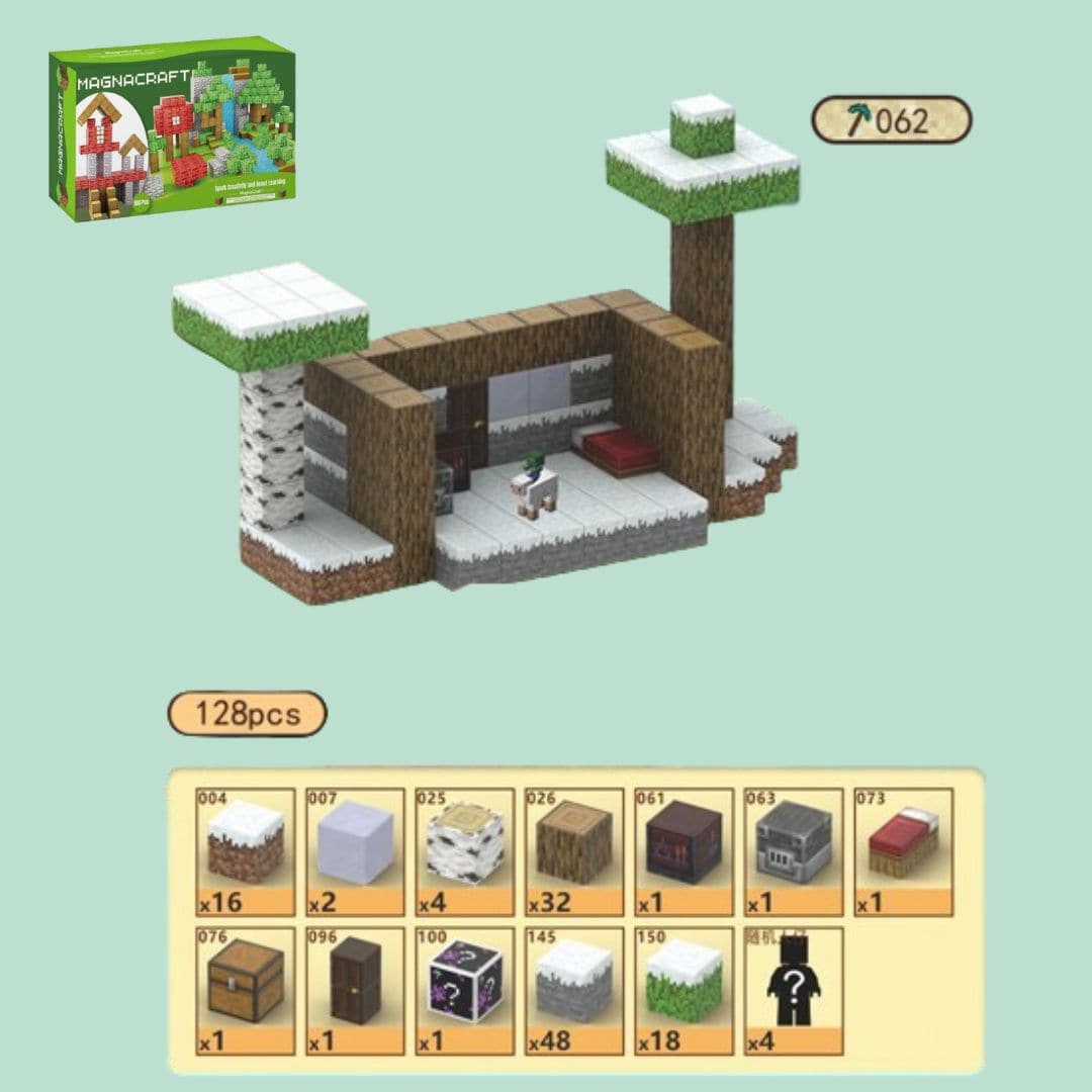 MineBlock Magnetic Sensory Adventure (128pcs) - OPICRAFT