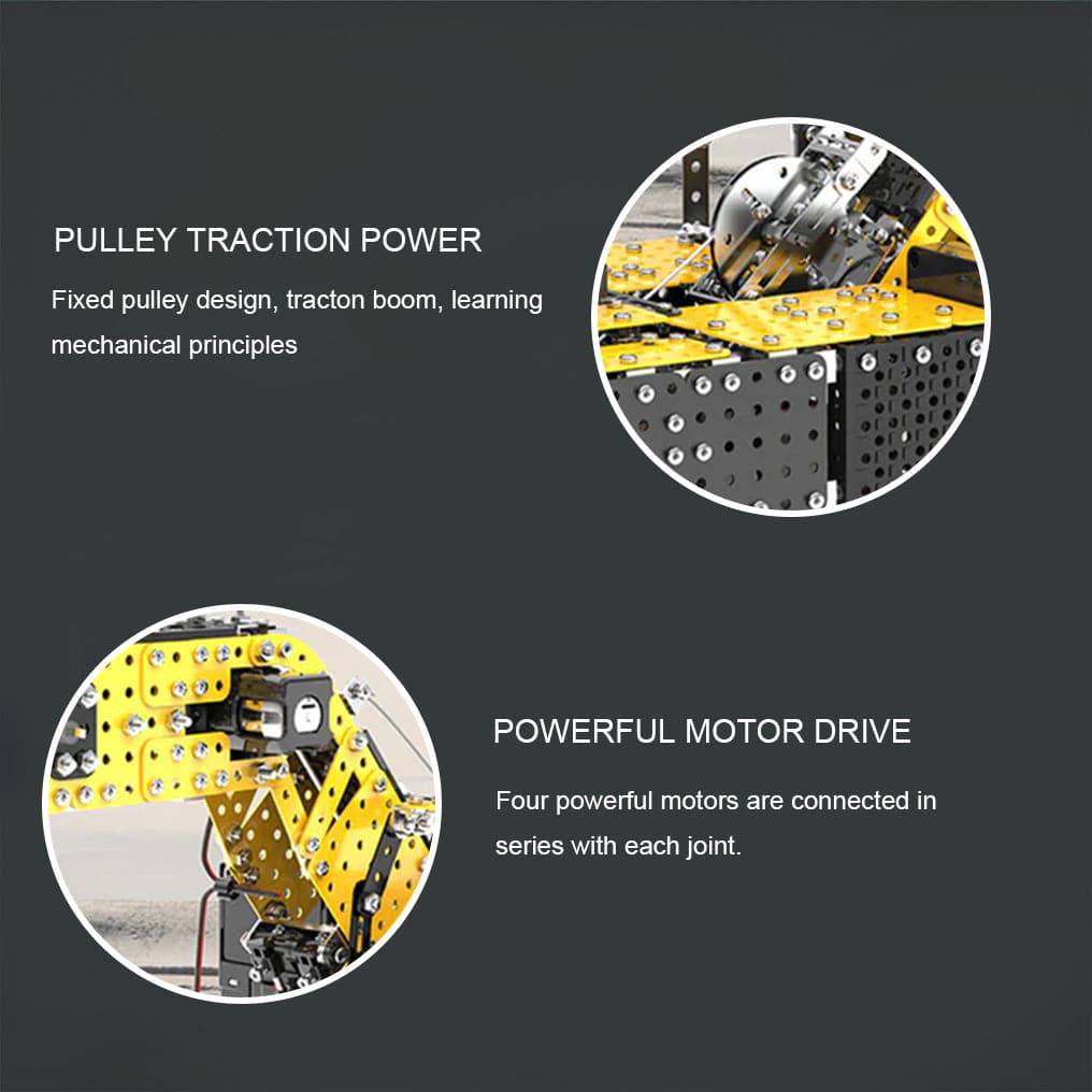 Ultimate DIY 3D Metal Alloy RC Excavator Model Kit - 2544 Precision Puzzle Pieces, 2.4G 12 Channel Fun! - OPICRAFT