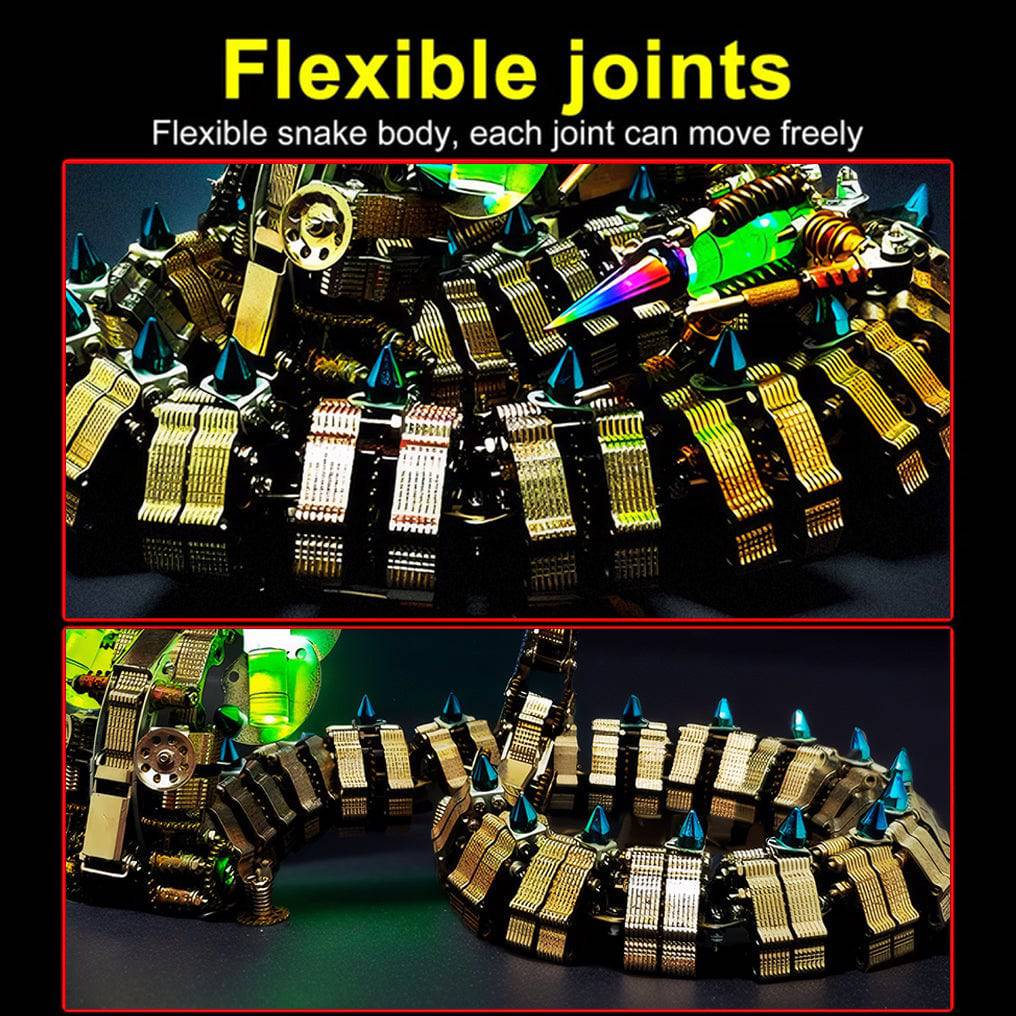 Create Your Own 3D Snake Metal Model: Engaging 1000+ Piece Puzzle Building Set! - OPICRAFT