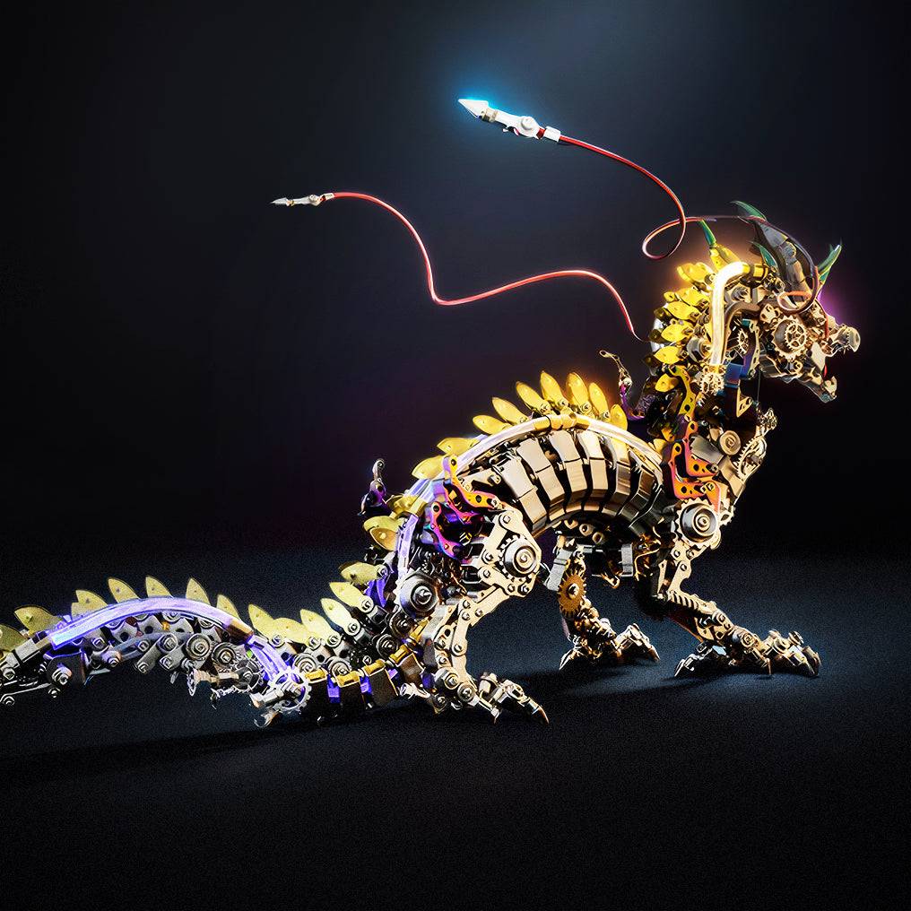 Intricate 3D Mechanical Dragon Metal Puzzle Kit for Adults – Unleash Your Creativity with This Engaging Buildable Toy Set! - OPICRAFT