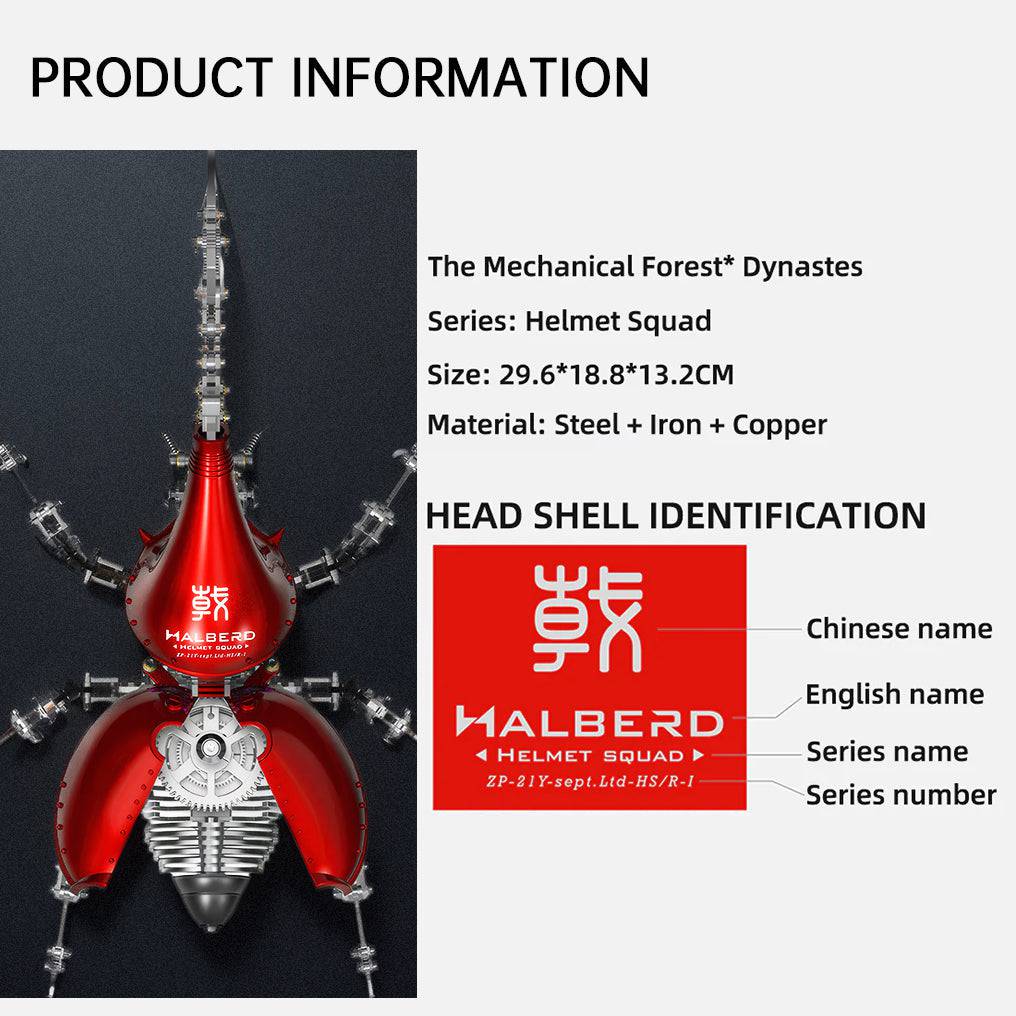 Intricate 3D Metal Beetle Model Kit with Long Horn - Perfect DIY Puzzle Adventure! - OPICRAFT