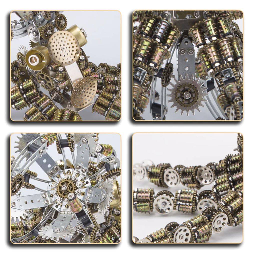 Intricate 3D Steampunk Mechanical Octopus Model Kit – 2400+ Pieces for Creative Builders! - OPICRAFT