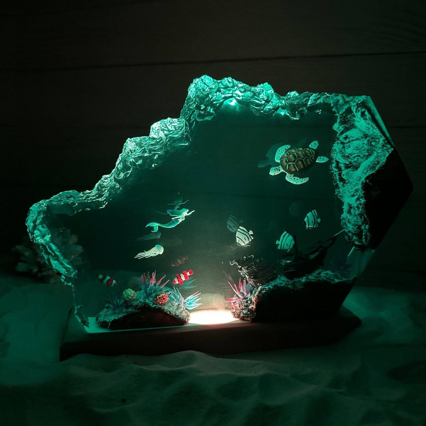 HOT SALE❗❗ Mermaid and Turtle Resin Night Light - OPICRAFT