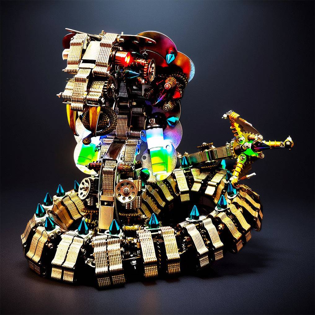 Create Your Own 3D Snake Metal Model: Engaging 1000+ Piece Puzzle Building Set! - OPICRAFT
