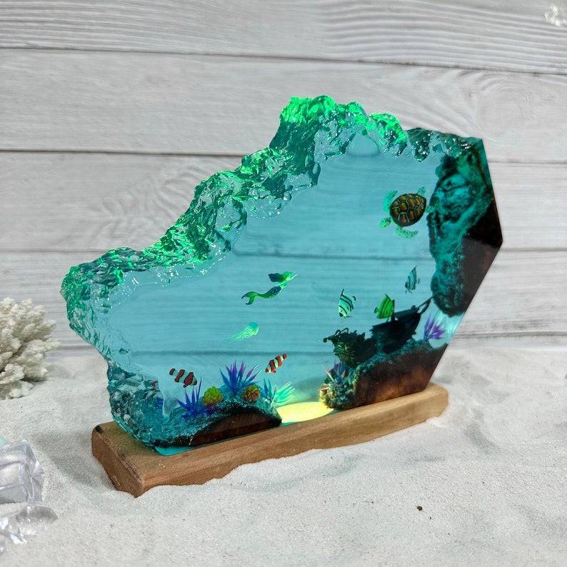 HOT SALE❗❗ Mermaid and Turtle Resin Night Light - OPICRAFT