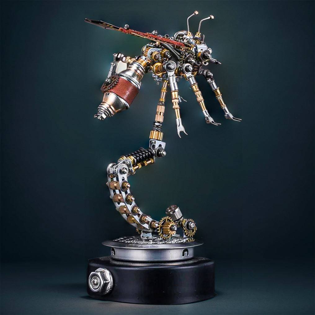Intricate 3D Metal Termite Mechanical Puzzle Model Kit with Stylish Holder - OPICRAFT