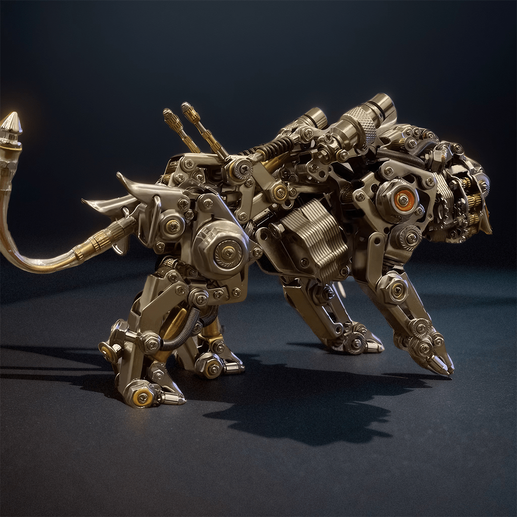 Engaging DIY 3D Metal Bengal Tiger Puzzle Kit - Creative Building Block Experience! - OPICRAFT