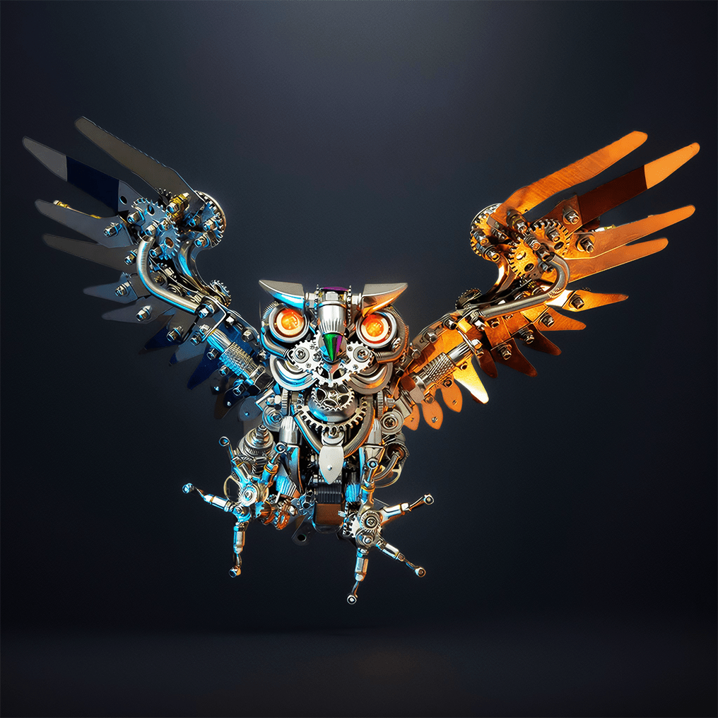 Steampunk 3D Metal Owl Model Kit – Enchanting Mechanical Puzzle Building Set for Creative Fun - OPICRAFT