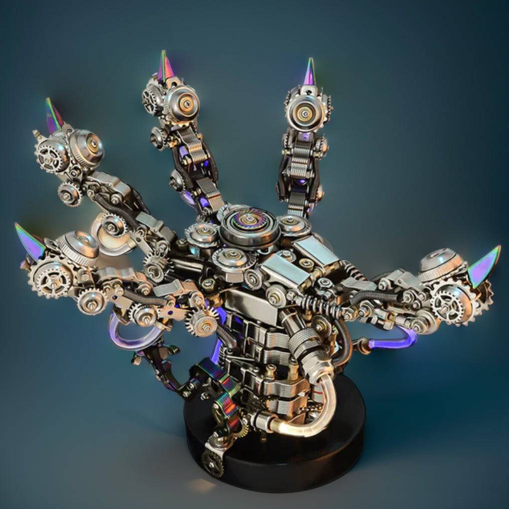 Ultimate DIY 3D Metal Mechanical Dragon Claw Light Model Kit - 1000+ Pieces of Fun! - OPICRAFT
