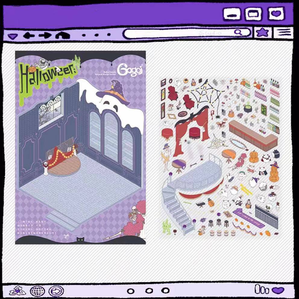 DIY 3D Sticker Scenes! Outdoor Party|Halloween|Apartment|Bakery Shop - OPICRAFT