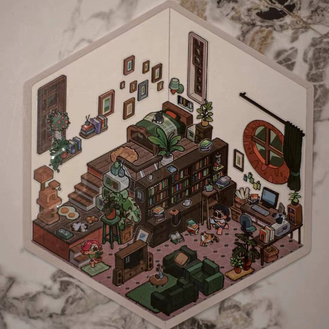 Create Dream Room Tree House Sticker Scene DIY 3D Miniature Scene - OPICRAFT