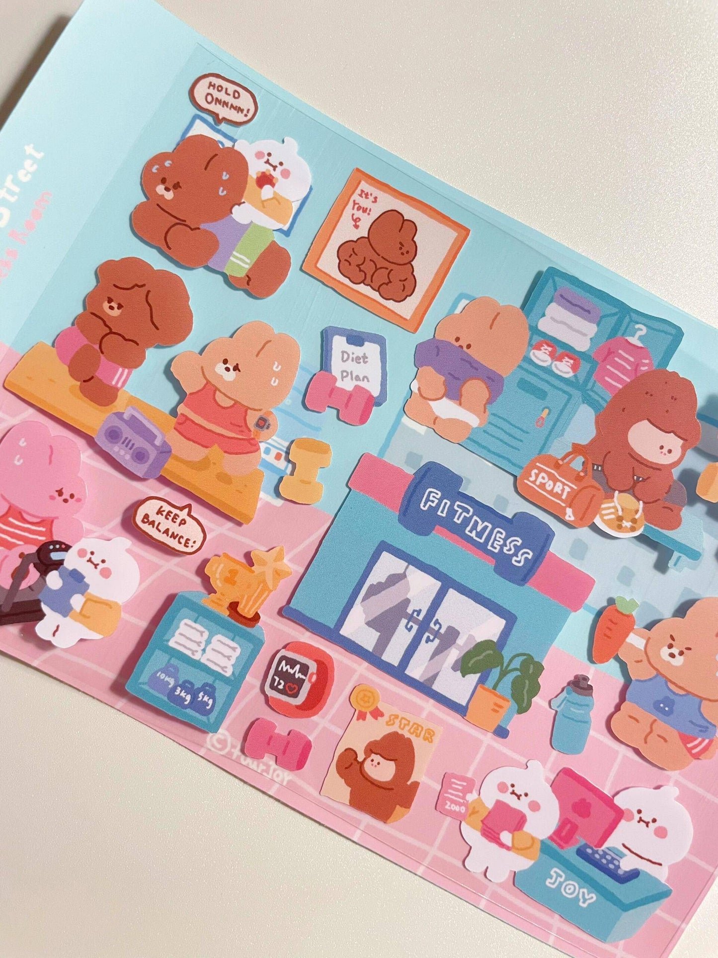 DIY Shopping Street Sticker Scene|Makeup Store|Pet Store|Clothing Store|Fitness - OPICRAFT