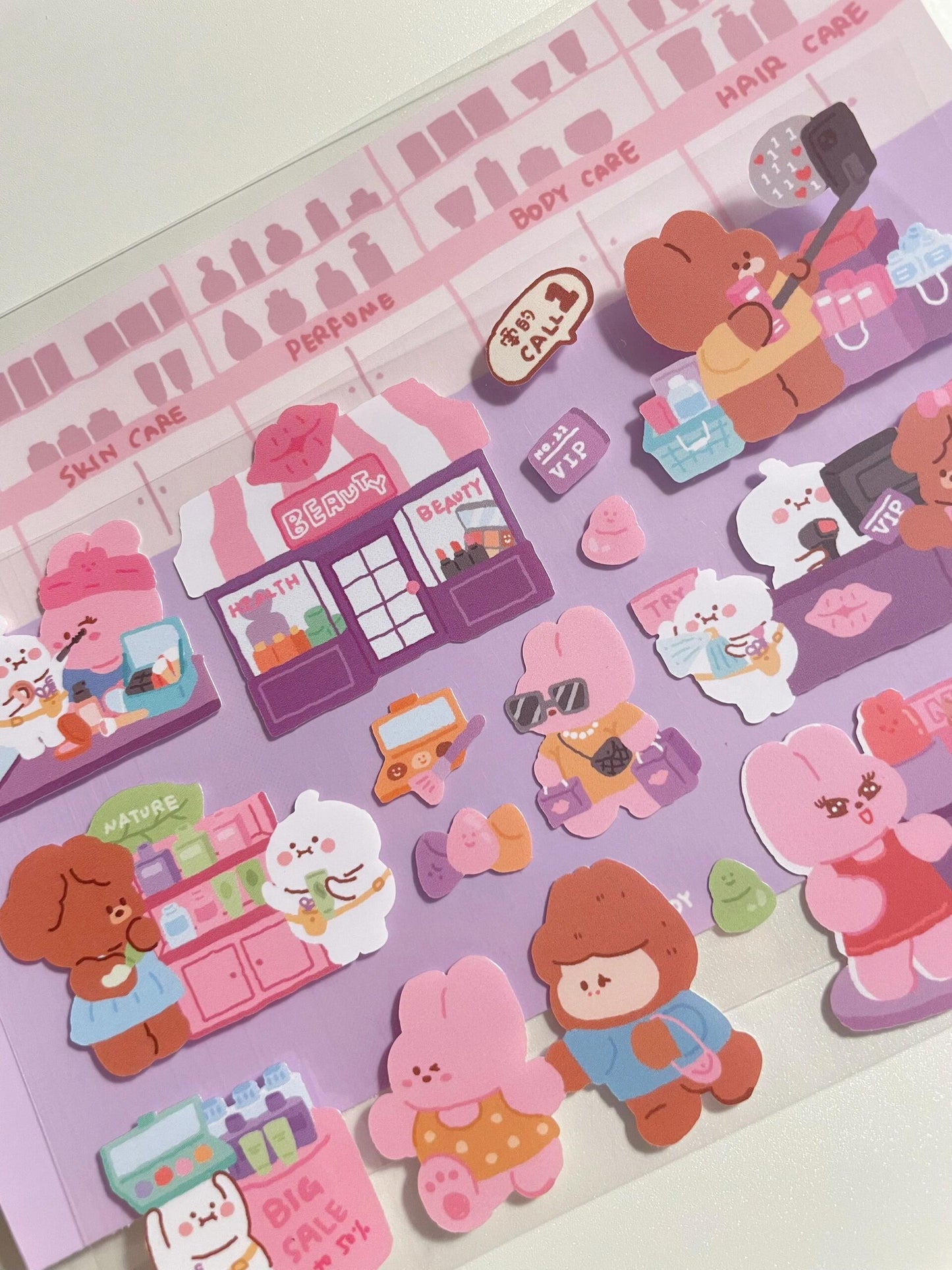 DIY Shopping Street Sticker Scene|Makeup Store|Pet Store|Clothing Store|Fitness - OPICRAFT