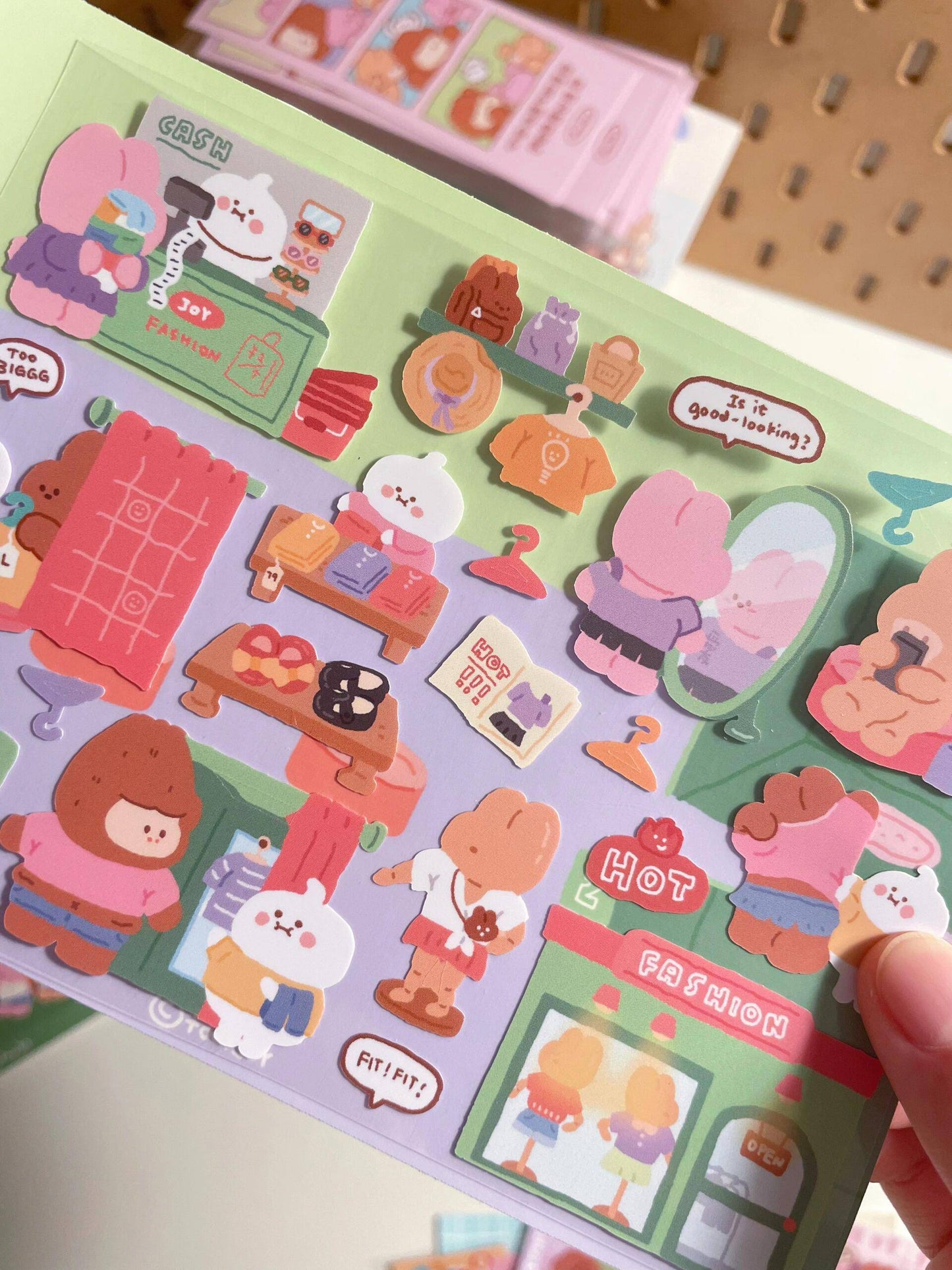 DIY Shopping Street Sticker Scene|Makeup Store|Pet Store|Clothing Store|Fitness - OPICRAFT