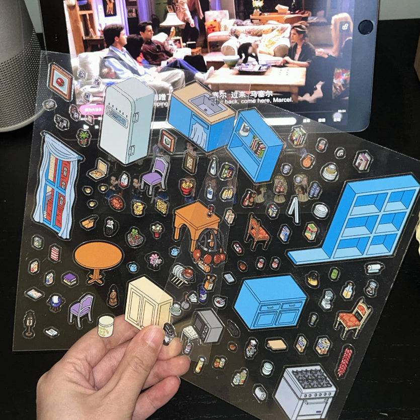 Friends Sticker Scene Create DIY Monica’s Kitchen - OPICRAFT