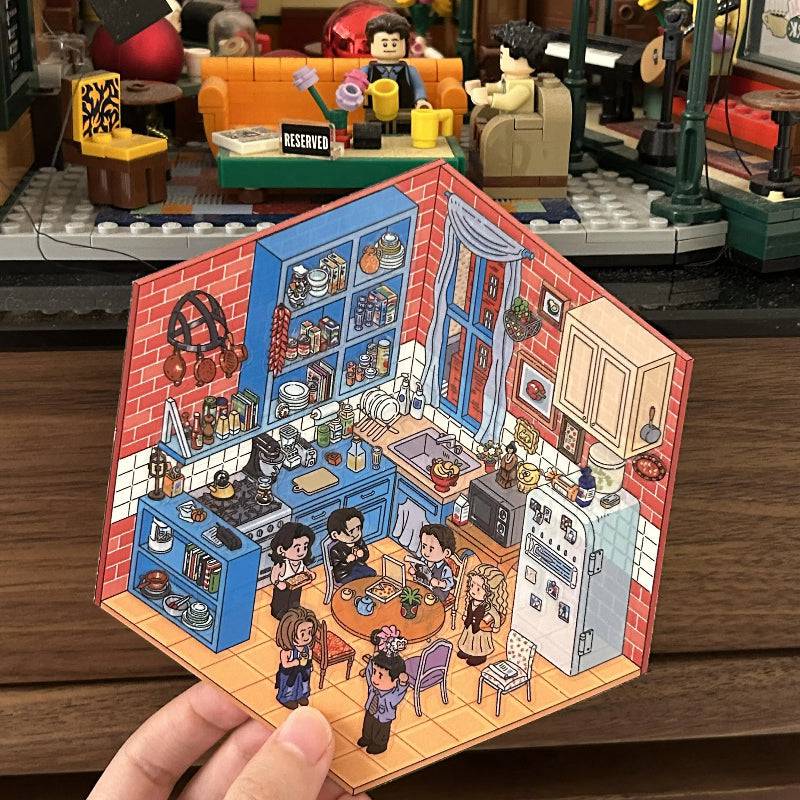 Friends Sticker Scene Create DIY Monica’s Kitchen - OPICRAFT