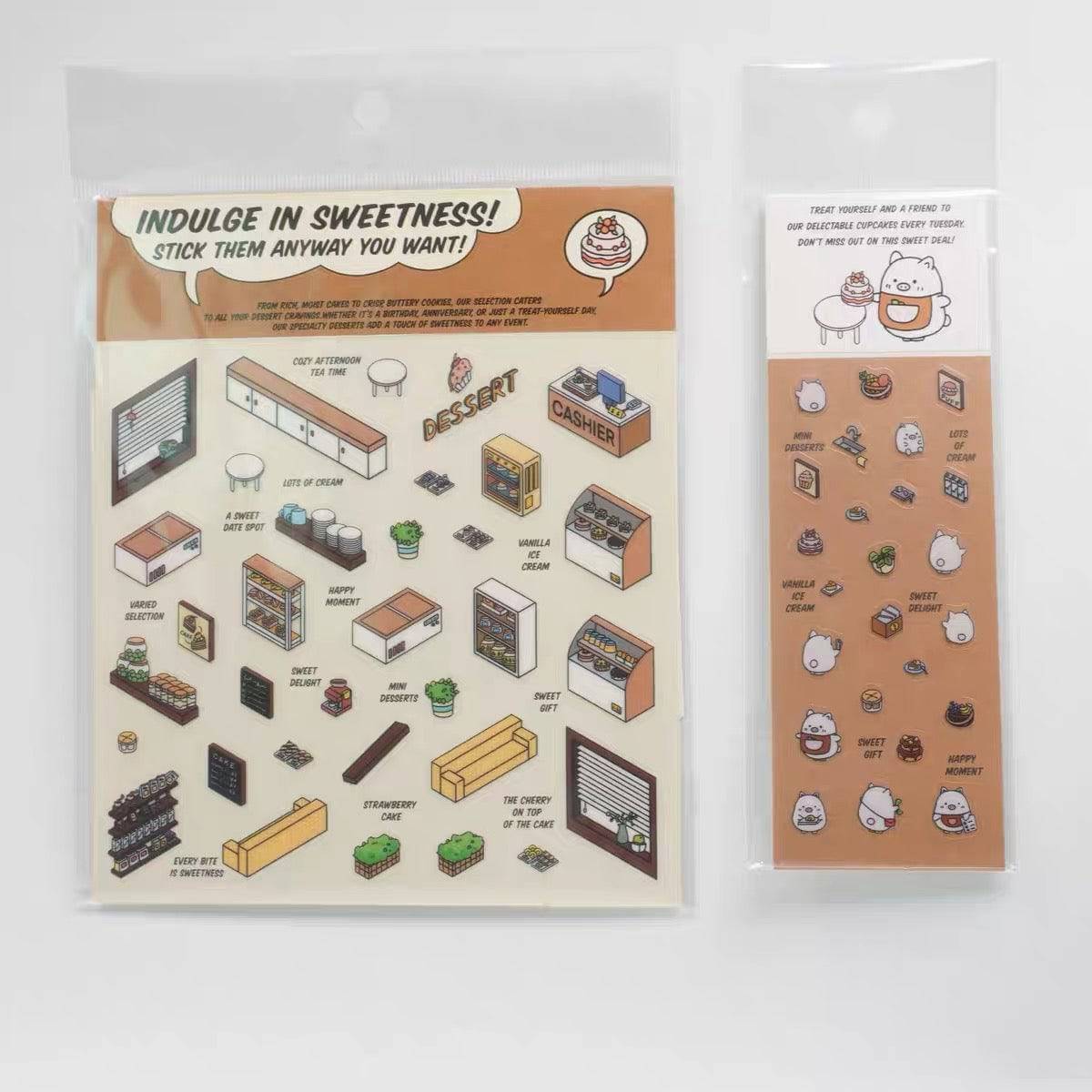 DIY 3D Sticker Scene,Make Your Own Baking Shop|Fresh Market|Bookstore|Laundry - OPICRAFT