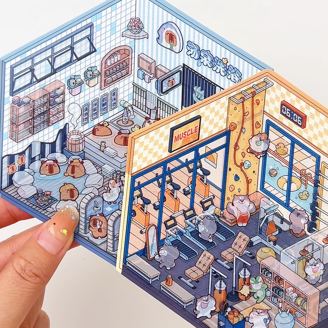 Stickers Scene, Make your Own Supermarket|Coffee Shop|Restaurant|Bookstore - OPICRAFT