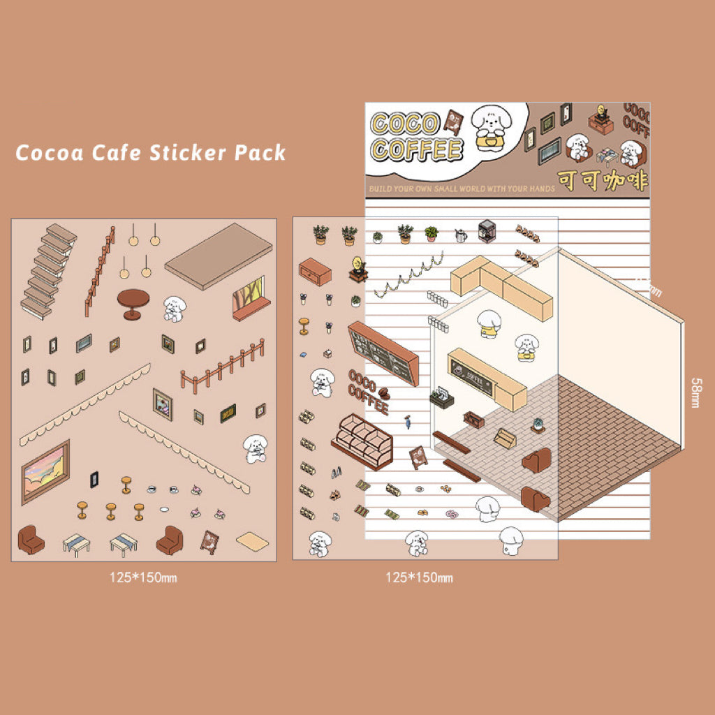 Stickers Scene, Make your Own Supermarket|Coffee Shop|Restaurant|Bookstore - OPICRAFT
