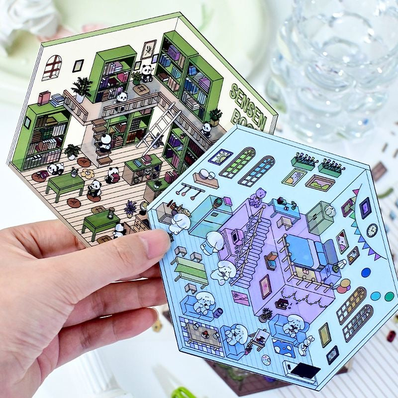 Stickers Scene, Make your Own Warm Home|Music Bar|Hot Spring|Gymnasium - OPICRAFT
