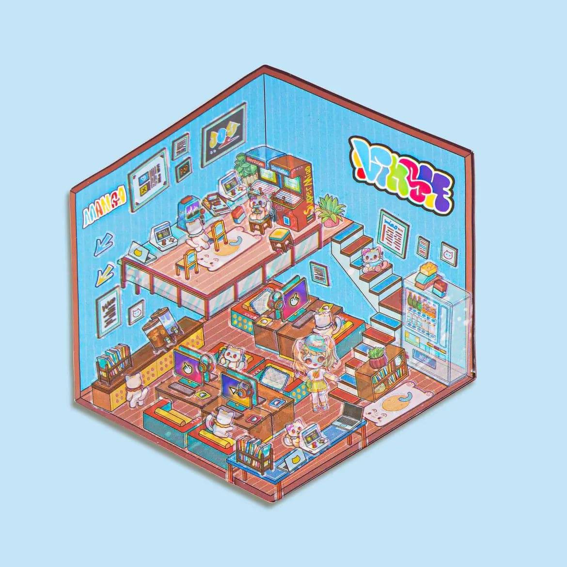 3D Sticker Play Scenes! Pet Coffee|Dessert Store|Girl Shop|Video Arcade - OPICRAFT
