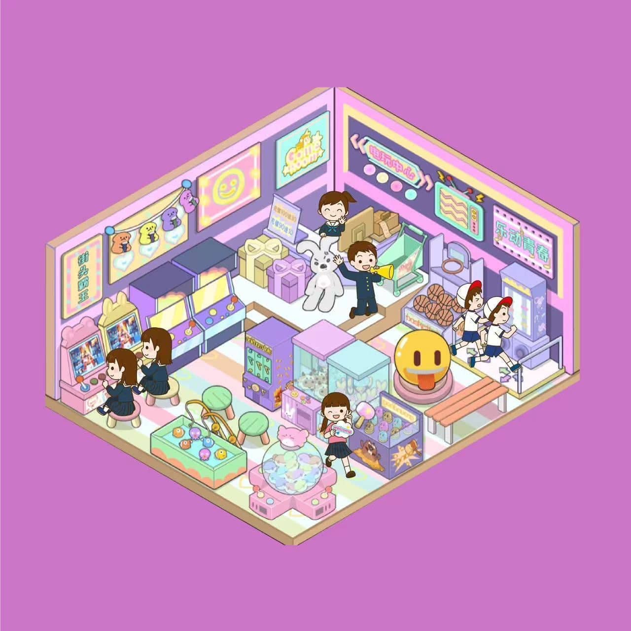 3D Sticker Play Scenes! Create Pool Party|Dessert Street|Pink Loft|Video Arcade - OPICRAFT