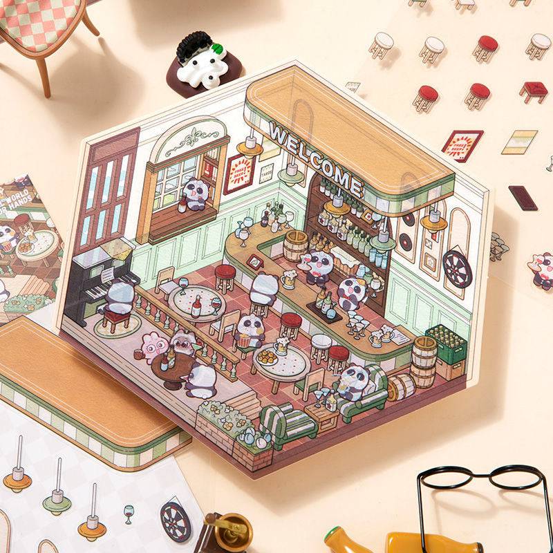 Stickers Scene, Make your Own Warm Home|Music Bar|Hot Spring|Gymnasium - OPICRAFT