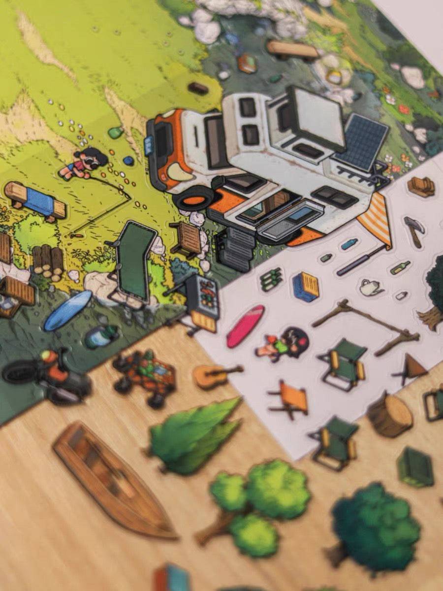 Create Dream 3D Tree House Sticker Scene DIY Miniature Scene - OPICRAFT