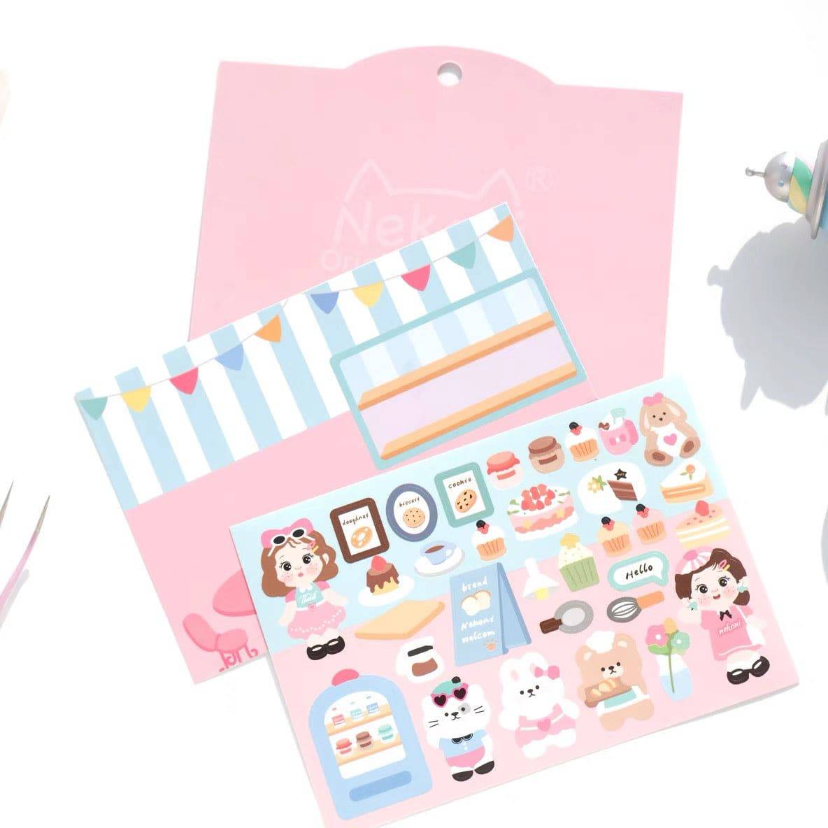 DIY Beach Party|Spring Outing|Dessert Shop|Sushi Restaurant Sticker Scenes - OPICRAFT