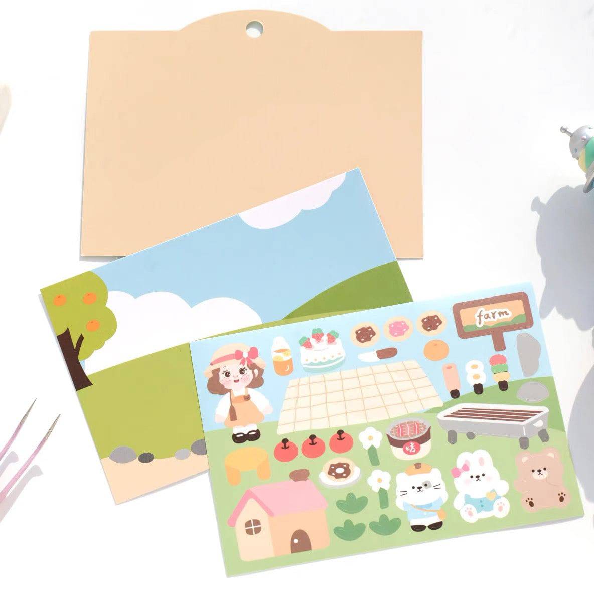 DIY Beach Party|Spring Outing|Dessert Shop|Sushi Restaurant Sticker Scenes - OPICRAFT