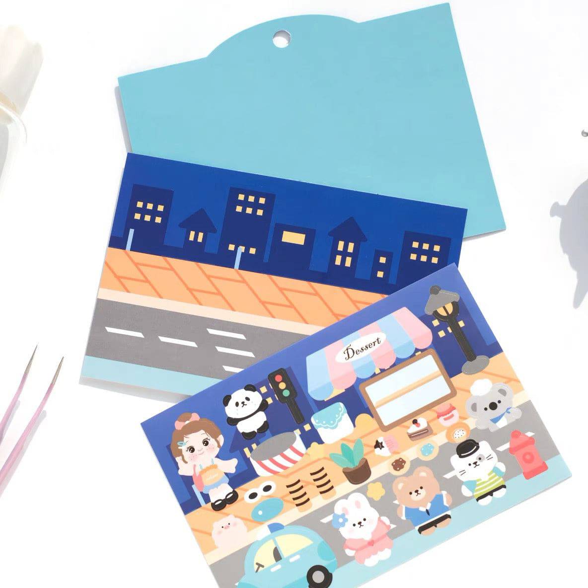 DIY Beach Party|Spring Outing|Dessert Shop|Sushi Restaurant Sticker Scenes - OPICRAFT