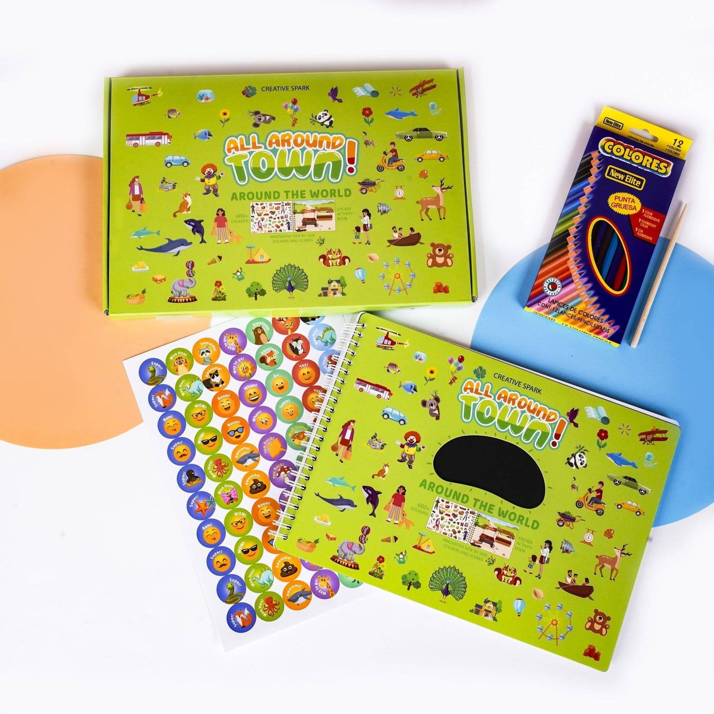 Animal All Around Town Sticker Book Activity - OPICRAFT