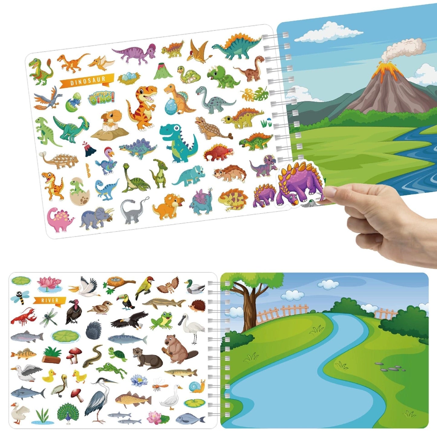 Animal All Around Town Sticker Book Activity - OPICRAFT