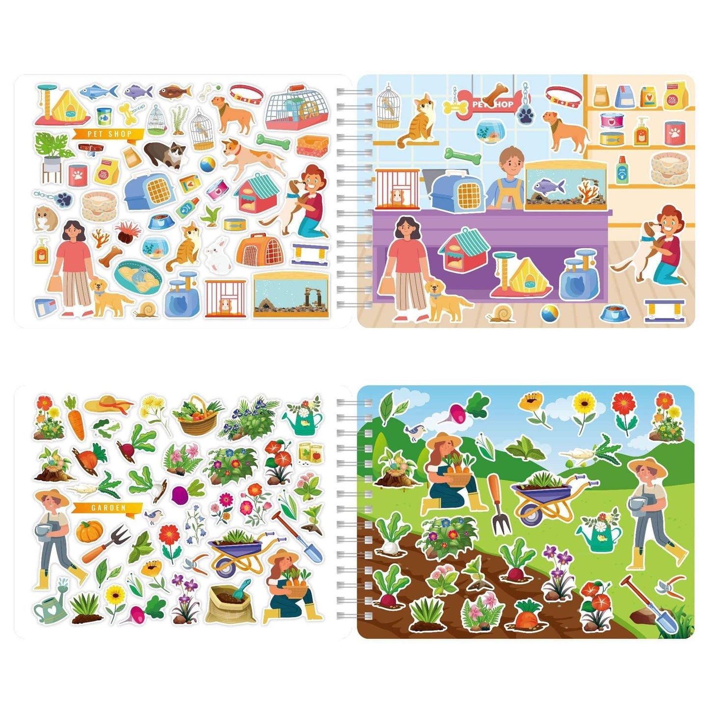Animal All Around Town Sticker Book Activity - OPICRAFT