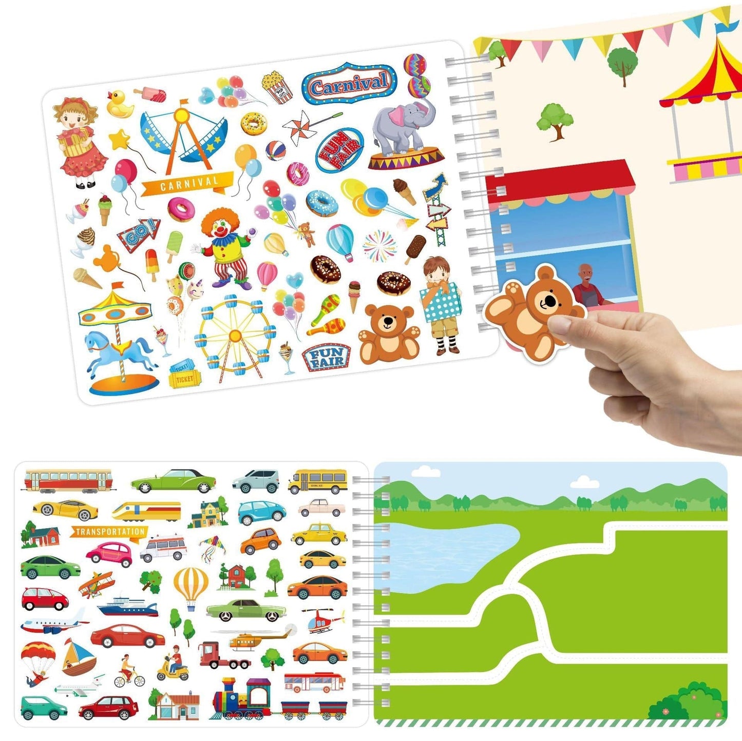 Animal All Around Town Sticker Book Activity - OPICRAFT