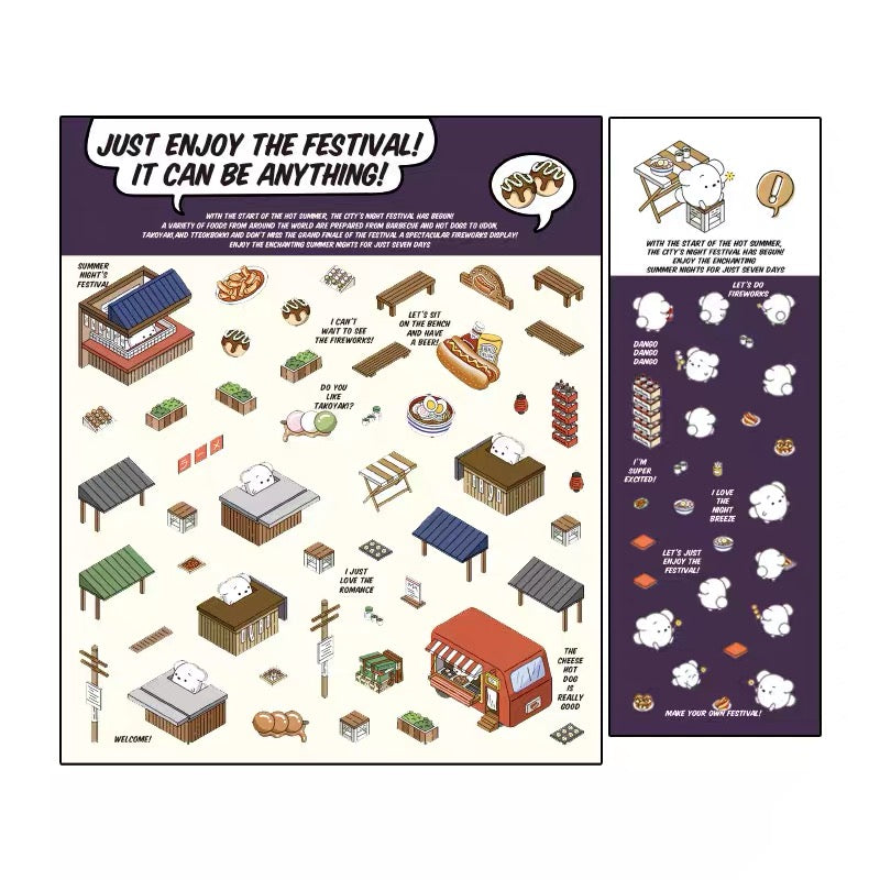 DIY 3D Sticker Scene,Make Your Own Baking Shop|Fresh Market|Bookstore|Laundry - OPICRAFT