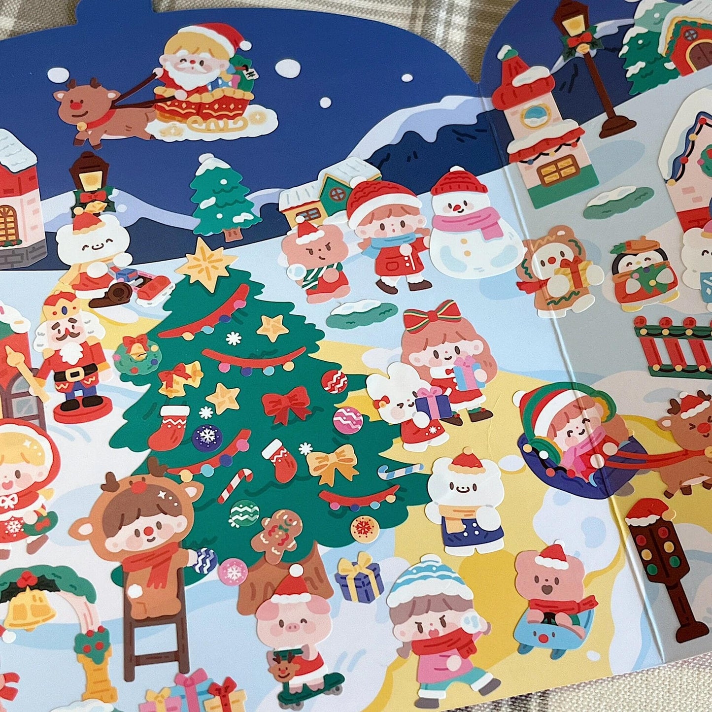 DIY Merry Christmas Sticker Scene Card - OPICRAFT