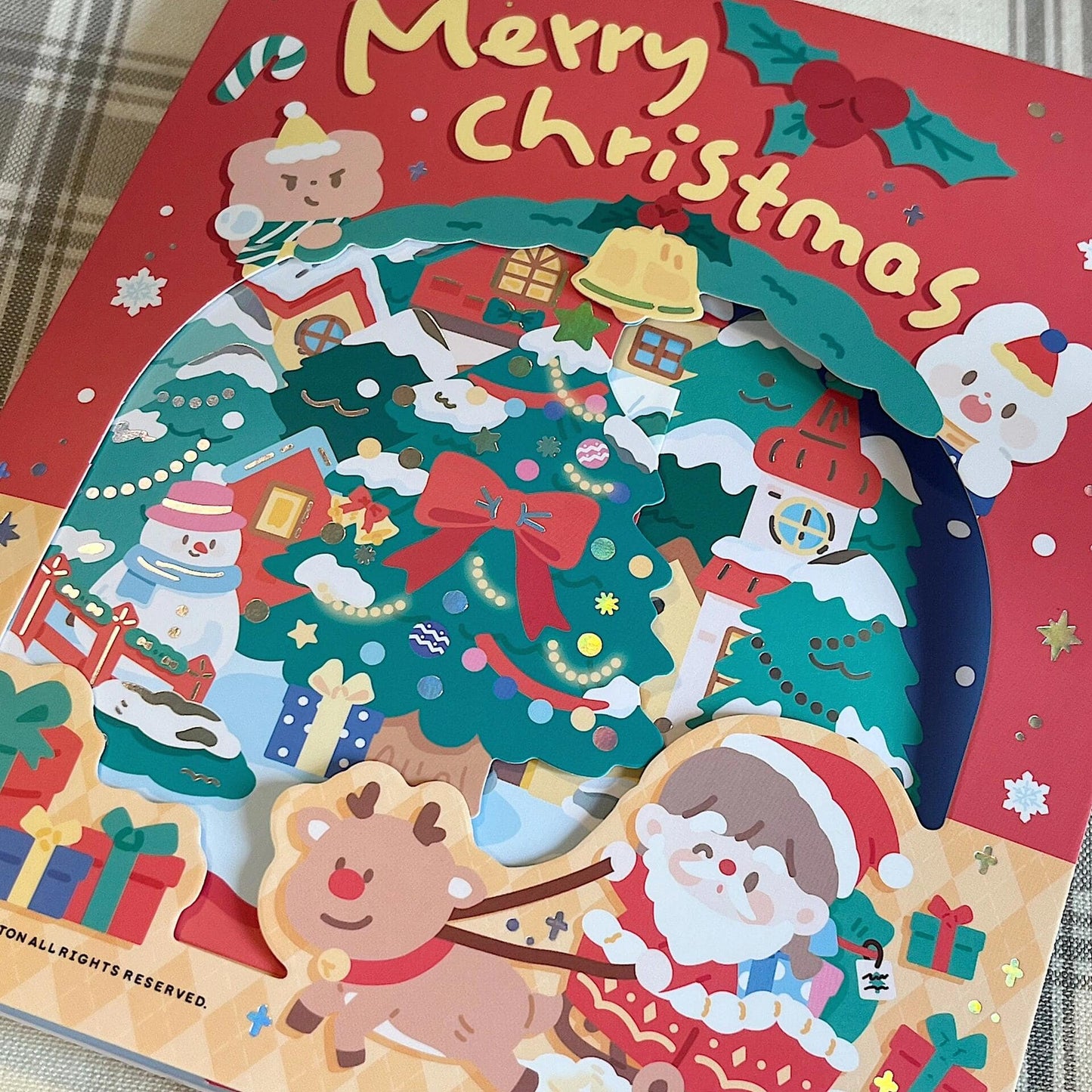 DIY Merry Christmas Sticker Scene Card - OPICRAFT