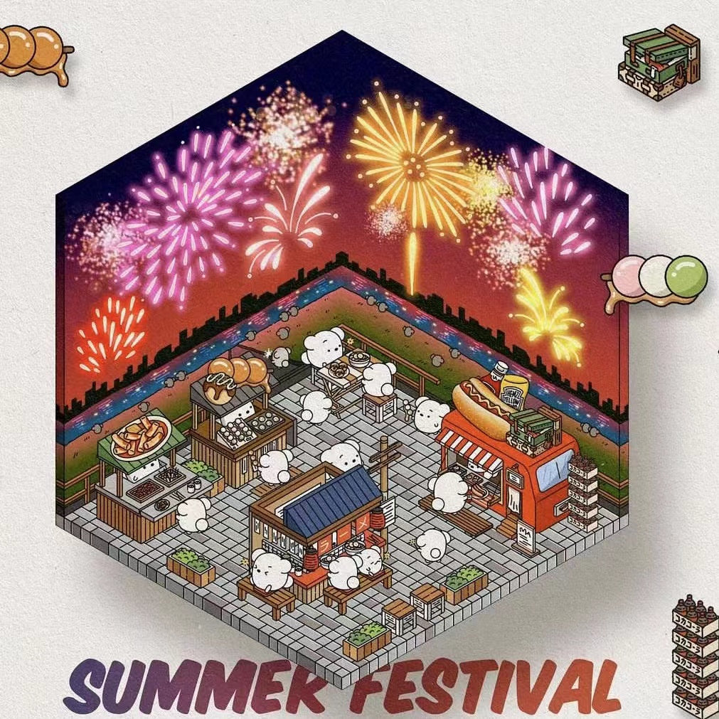 DIY 3D Sticker Scene,Make Your Own Baking Shop|Fresh Market|Bookstore|Laundry - OPICRAFT