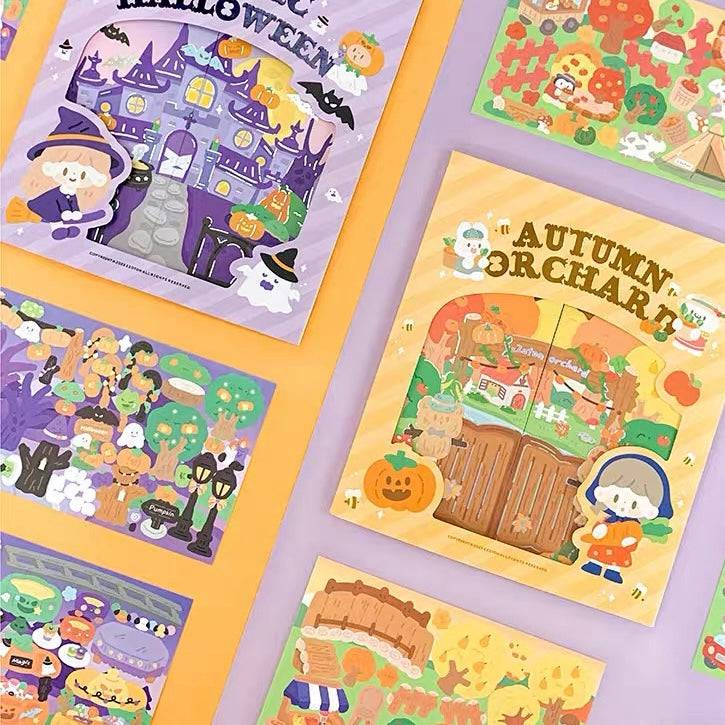 DIY Halloween Sticker Scene Card - OPICRAFT