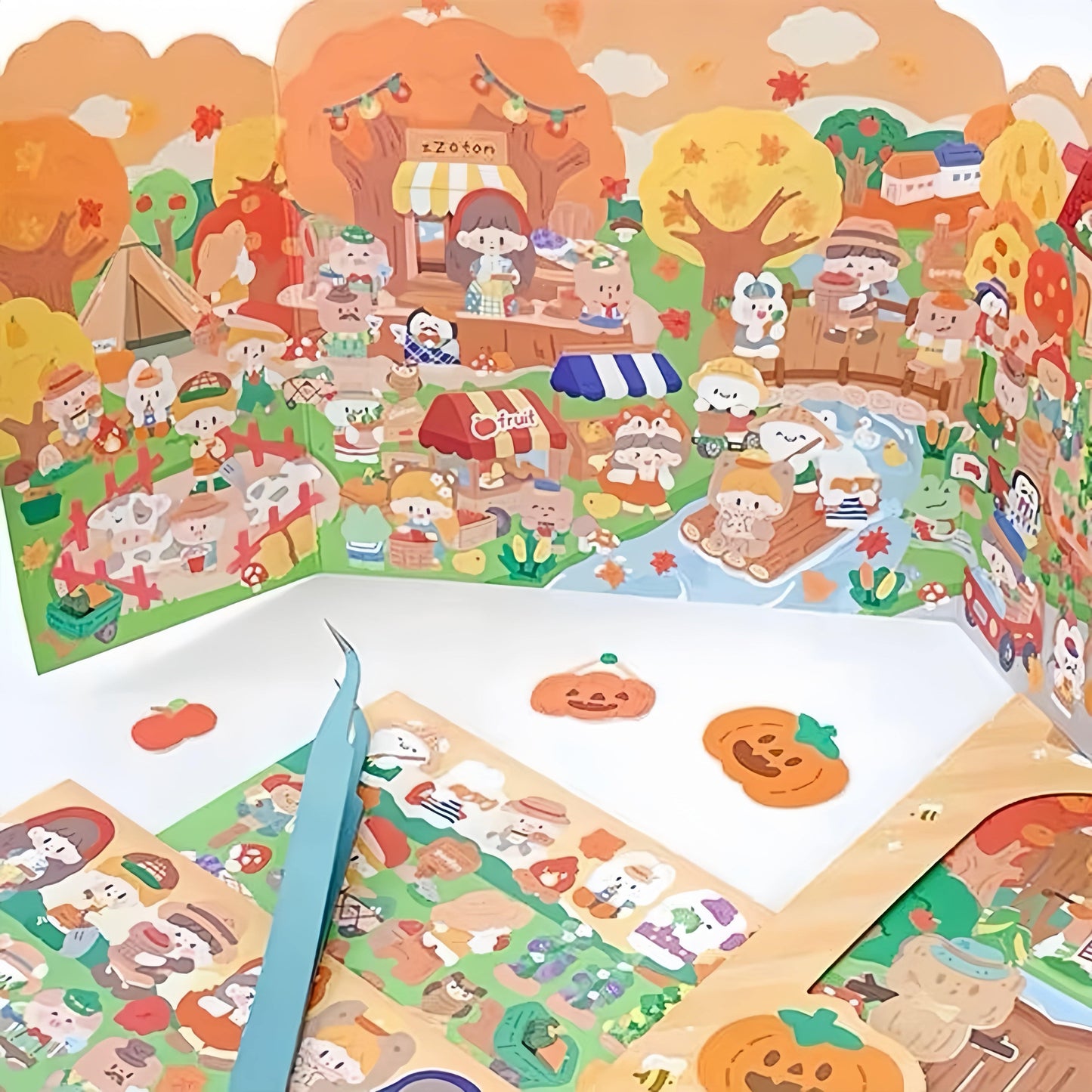 DIY Halloween Sticker Scene Card - OPICRAFT