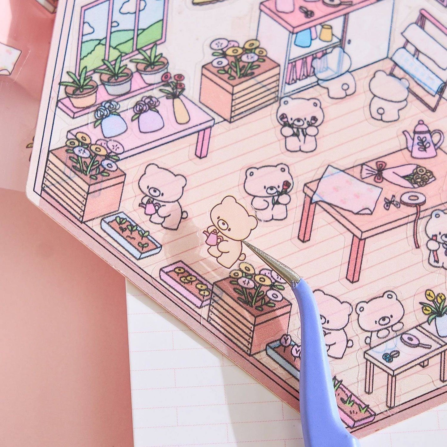 DIY Miniature Sticker Scene,Flower Shop|Bookstore|Dessert Shop|Convenience Store - OPICRAFT