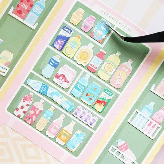 Refrigerator Organization Sticker Playset - OPICRAFT