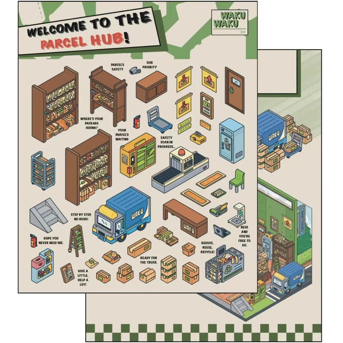 DIY 3D Scene Stickers: Make A Record Shop|Game Store|Parcel Hub - OPICRAFT