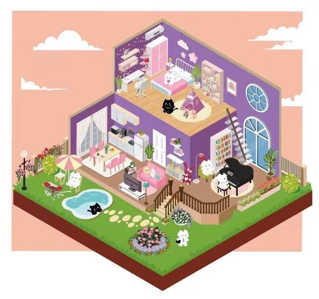 Miniature Sticker Scenes! DIY 3D Coffee Shop|Happy Farming|Dream House - OPICRAFT