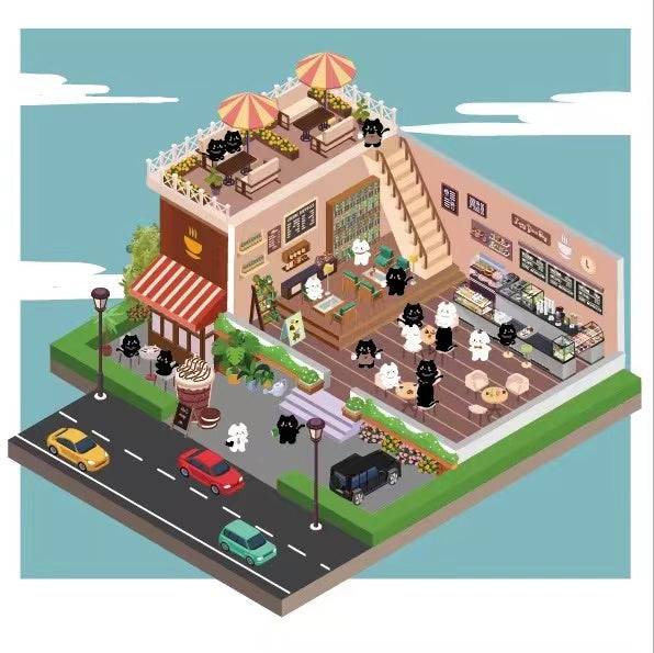 Miniature Sticker Scenes! DIY 3D Coffee Shop|Happy Farming|Dream House - OPICRAFT